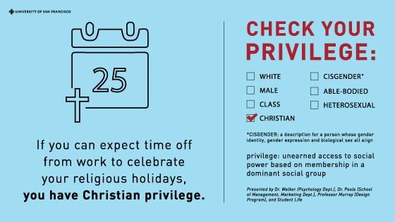 Check your christian privilege